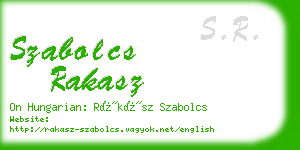 szabolcs rakasz business card